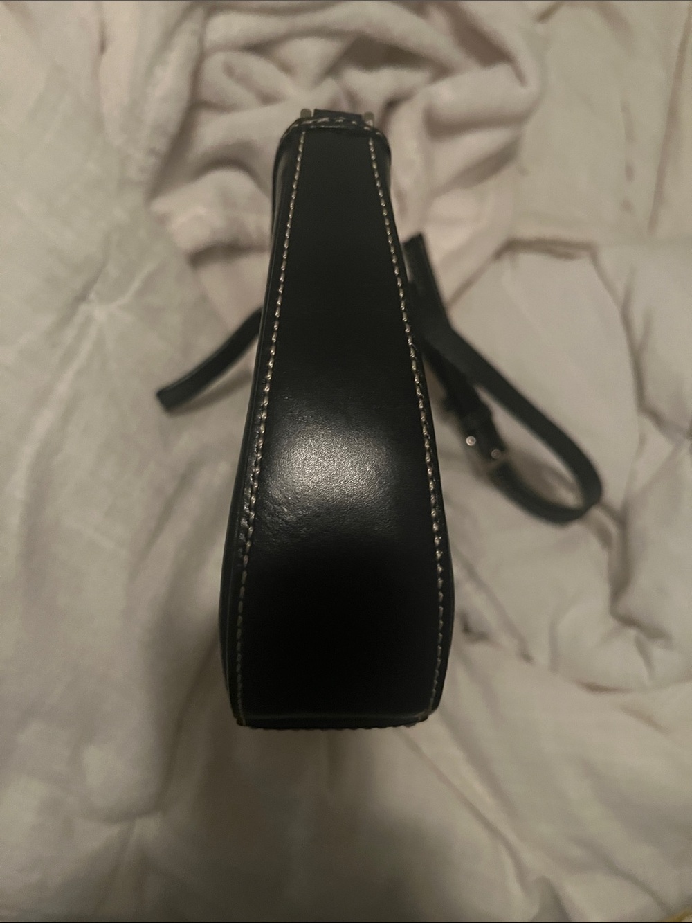 LOFT Classic Black Leather Small Shoulder Bag - Picture 8 of 8